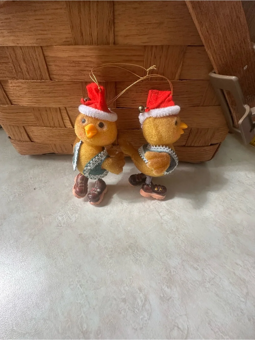 Vintage 70s Twin Critter Sitter Ornaments Fenton